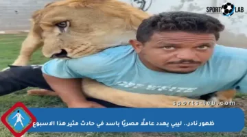 ظهور نادر.. ليبي يهدد عاملًا مصريًا بأسد في حادث مثير هذا الأسبوع